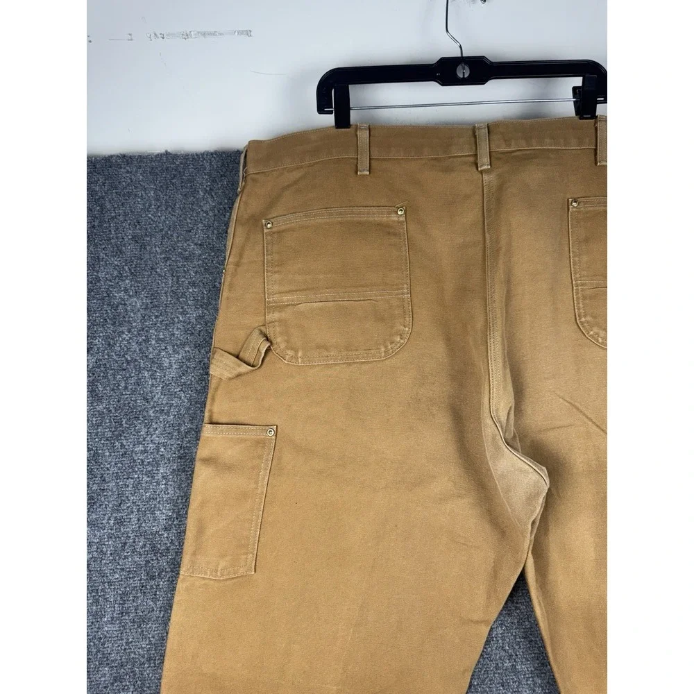 Vtg Carhartt 62W Duck Canvas Double Knee Men's 46x30‎ Union Made Distressed Fade